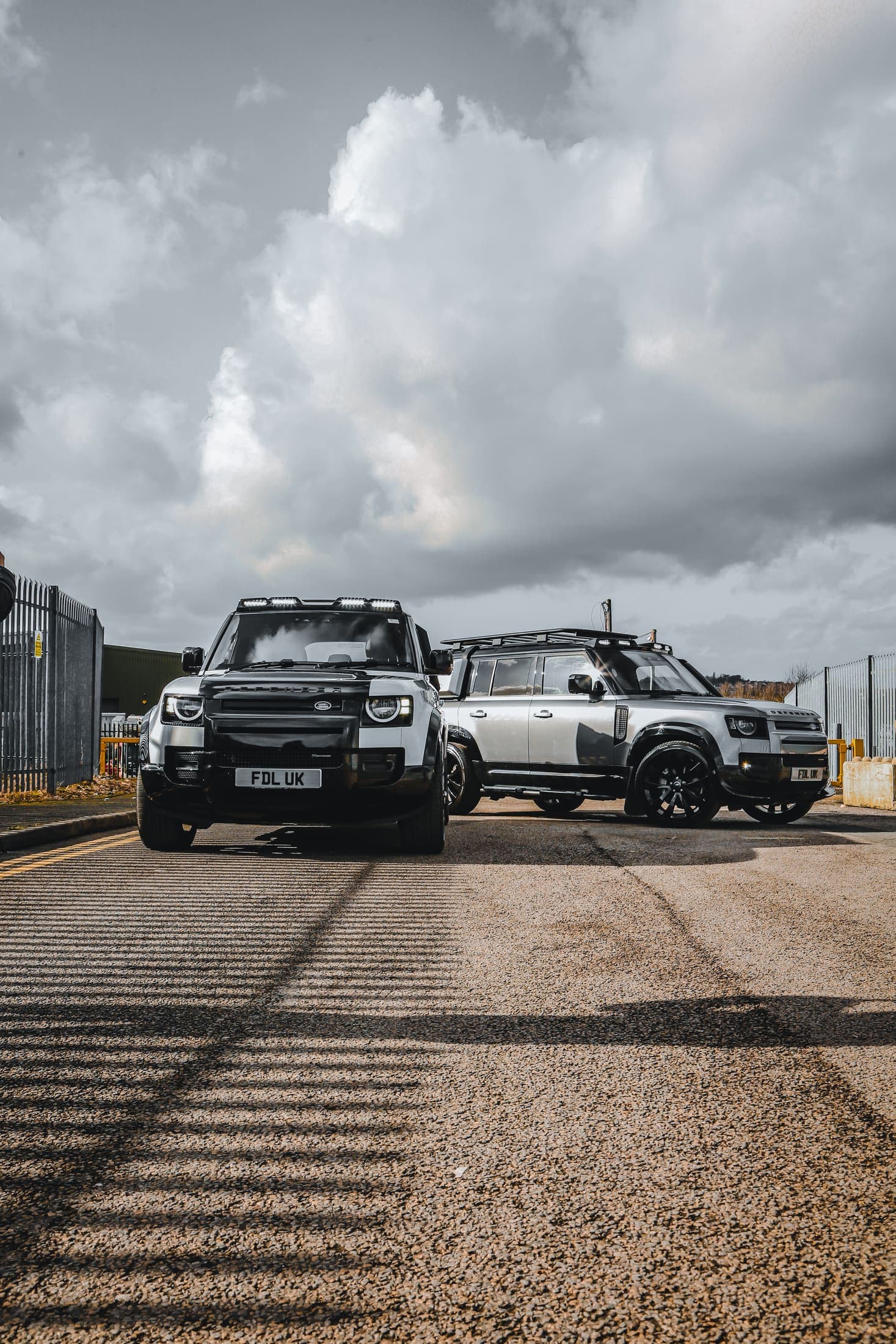 Defender Silver Grey JCB still