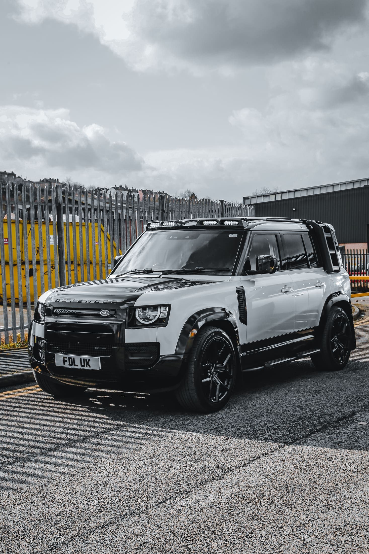 Defender Silver Grey JCB still