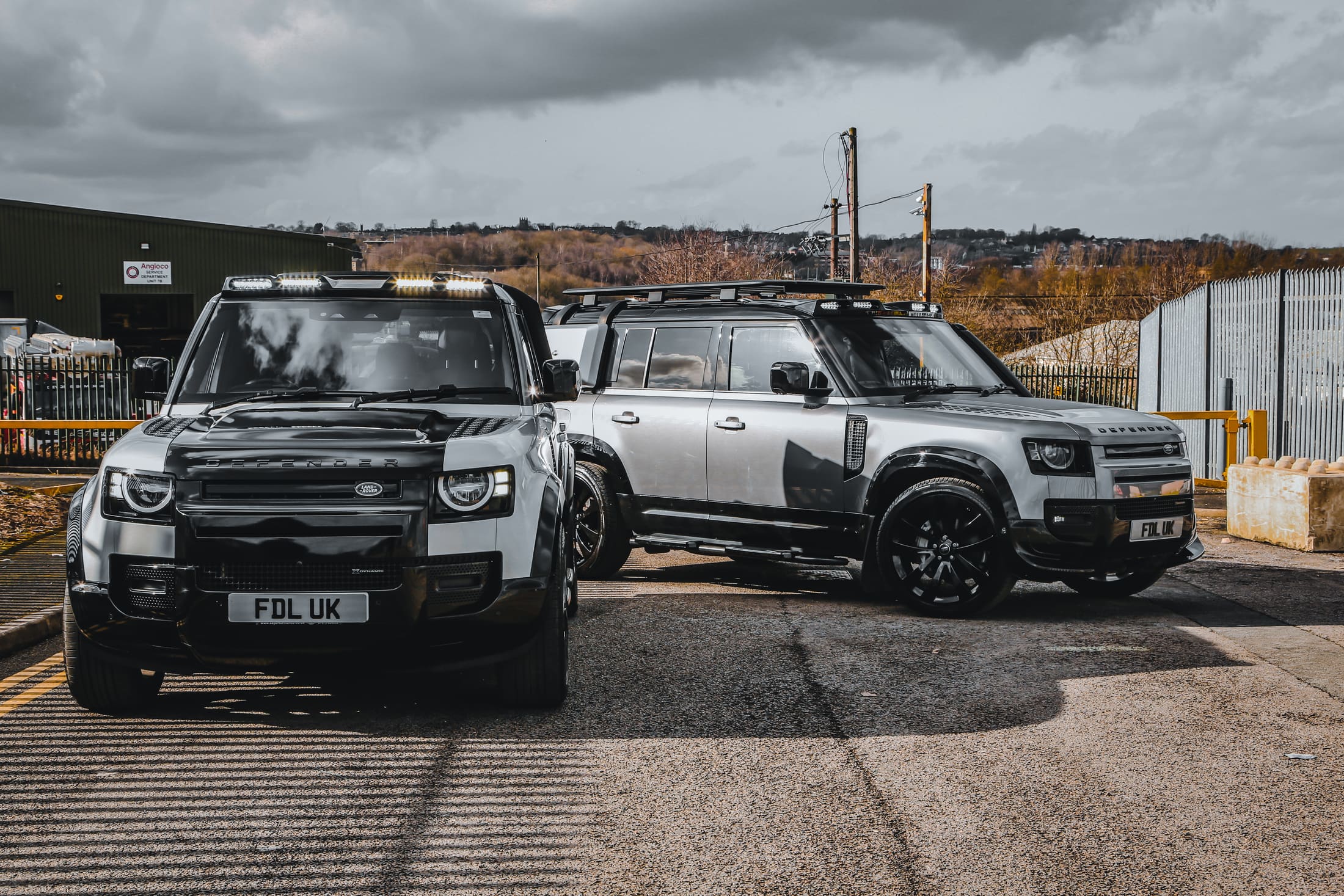 Defender Silver Grey JCB still